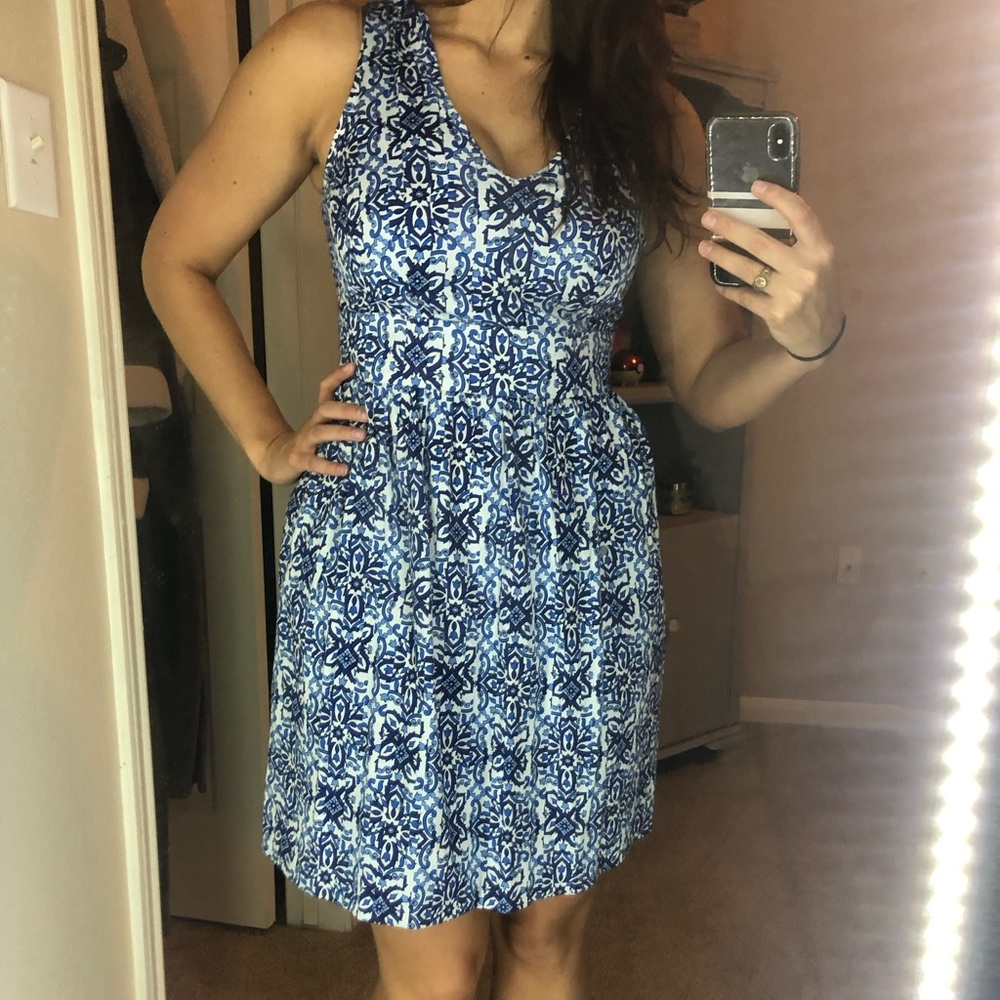 Milky Dress - blue floral